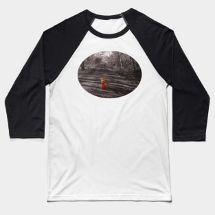 Pumpkin Cat Path Confrontation Baseball T-Shirt